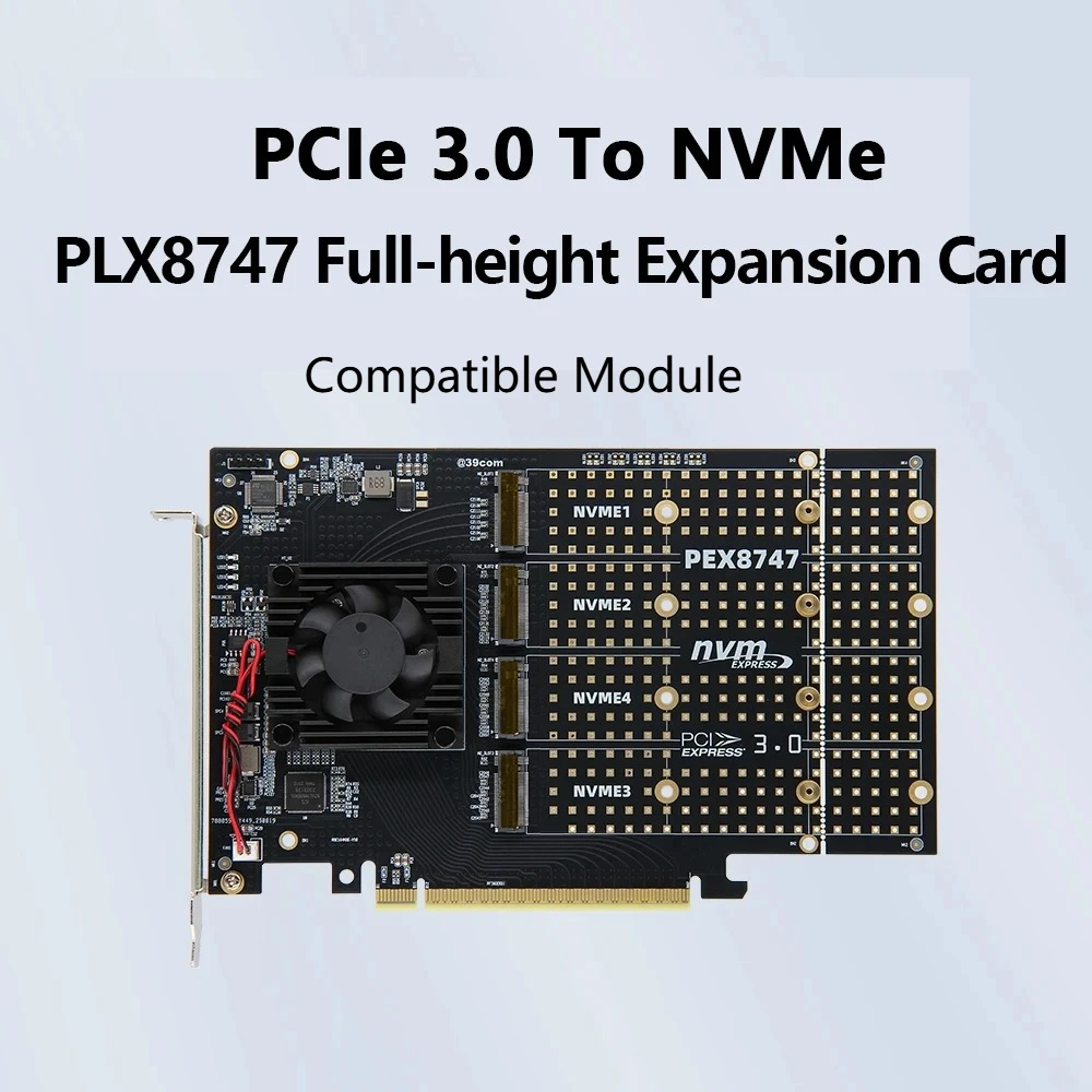 PLX8747 Quad M.2 NVMe PCIe 3.0 - Quad M.2 Nvme Pcie Bifurcation Card 评论和价格